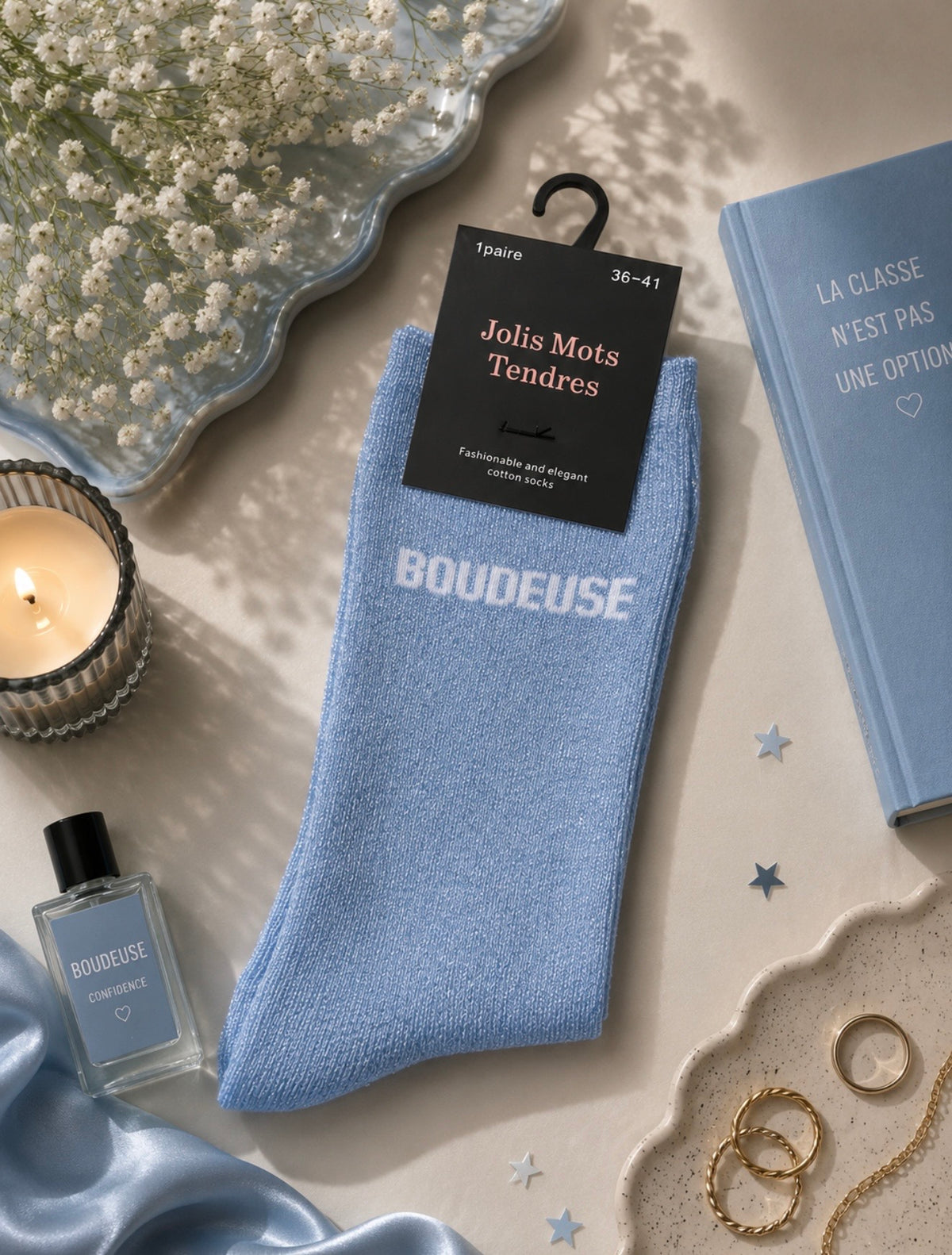 Chaussettes paillettes - Boudeuse