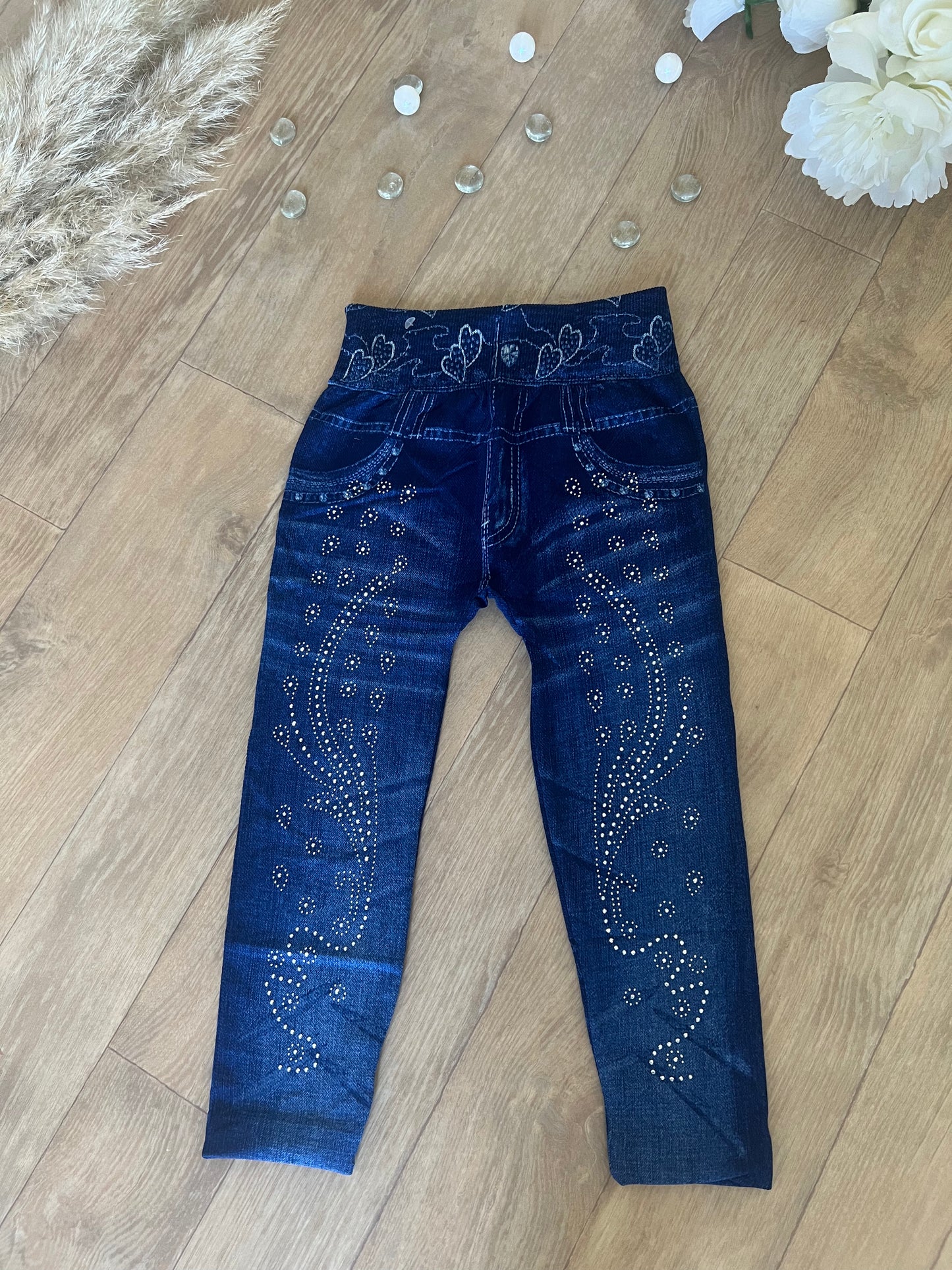 Legging Jean&strass