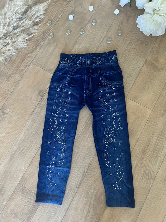 Legging Jean&strass